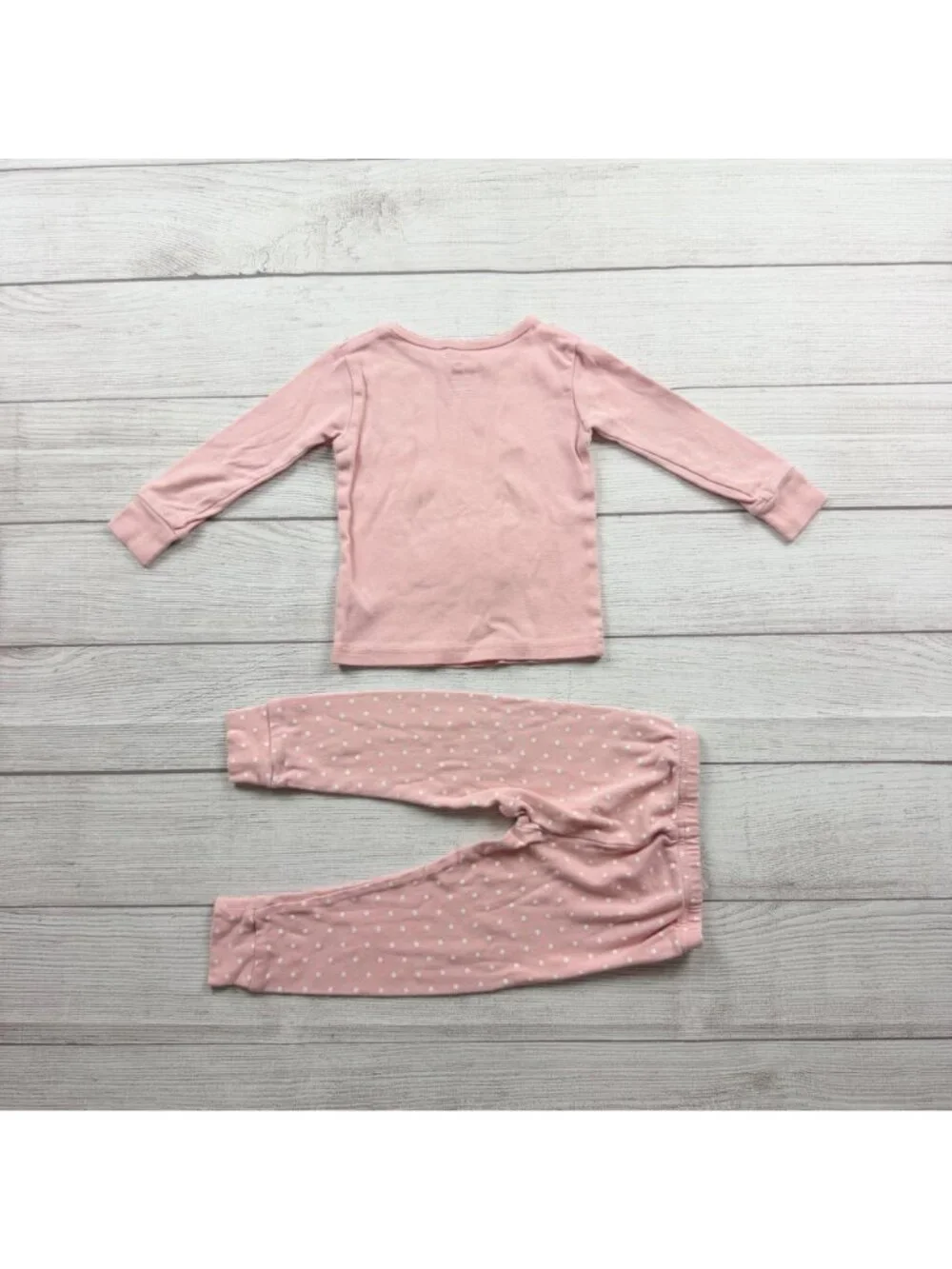 Carter's Baby Girl Pink Bunny Pajama Set Long Sleeve Top Pants 2T